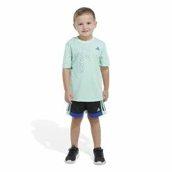 Boys 4-7 adidas Logo Tee & Shorts Set -Adidas shop 5851244 ALT2