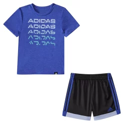 Toddler Boy adidas Mélange Tee & Shorts Set