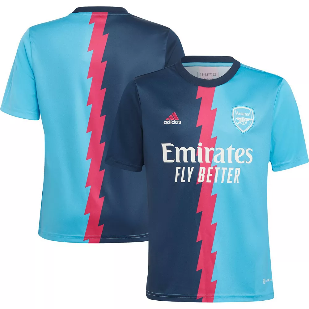 Youth adidas Light Blue Arsenal 2022/23 Pre-Match Top 4 Youth adidas Light Blue Arsenal 2022/23 Pre-Match Top - Image 2
