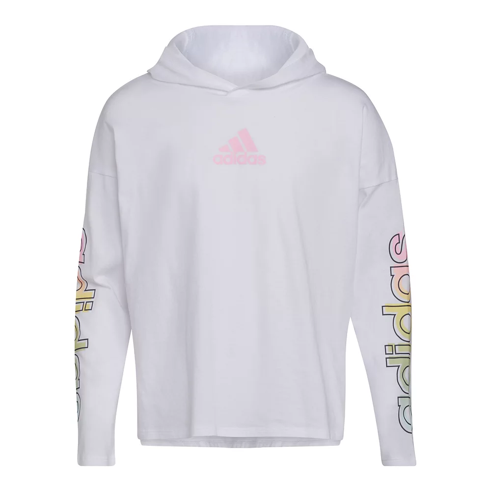 Girls 7-16 adidas Hooded Graphic Tee 4 Girls 7-16 adidas Hooded Graphic Tee - Image 2