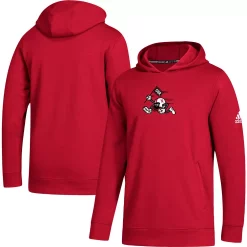 Youth adidas Scarlet Nebraska Huskers Helmet Runner Pullover Hoodie